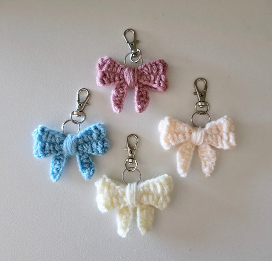 Crochet Bow Keychain