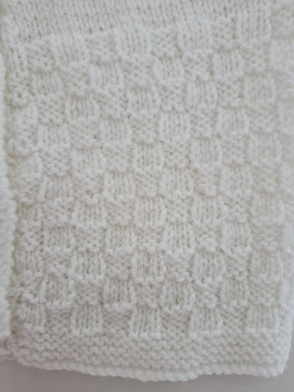 Baby Knitted Cardigan Set - Snow