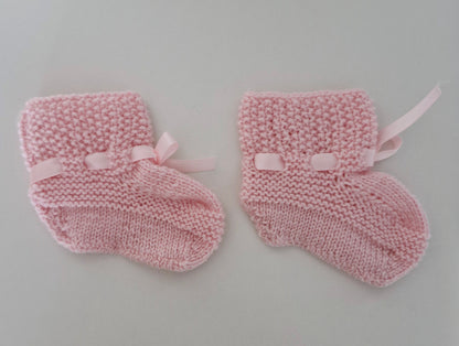 Newborn Baby Knitted Cardigan Set - Rosy
