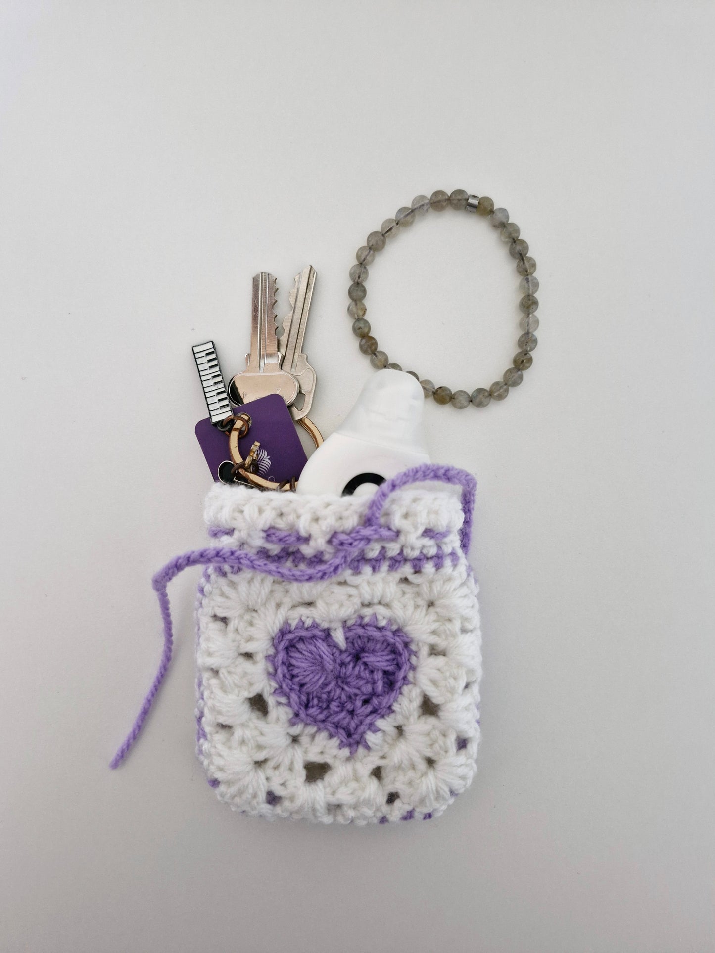 Heart Crochet Pouch
