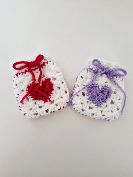 Heart Crochet Pouch